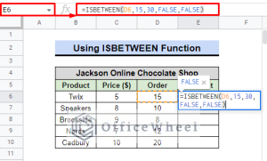 How to Use IF Condition Between Two Numbers in Google Sheets
