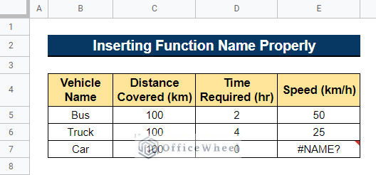 Insert Function Name Properly When IFERROR Function Is Not Working in Google Sheets
