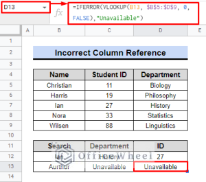How to Use IFERROR with VLOOKUP Function in Google Sheets