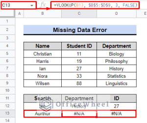 How to Use IFERROR with VLOOKUP Function in Google Sheets