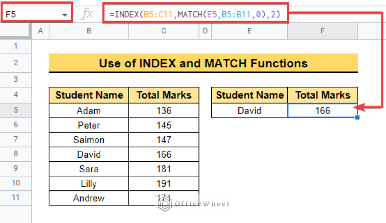 How to Use INDEX Function in Google Sheets (4 Easy Examples)