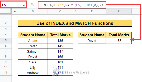 How to Use INDEX Function in Google Sheets (4 Easy Examples)