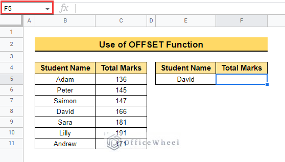 Alternative to INDEX Function in Google Sheets