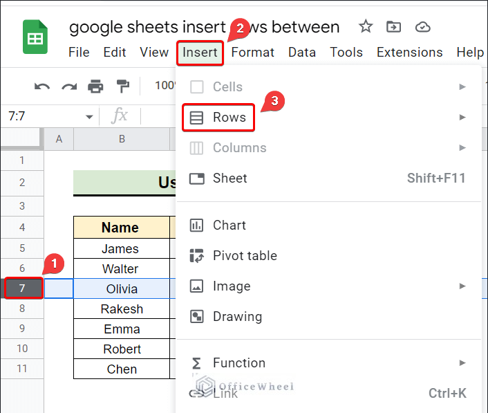 Inserting Single Row in google sheets