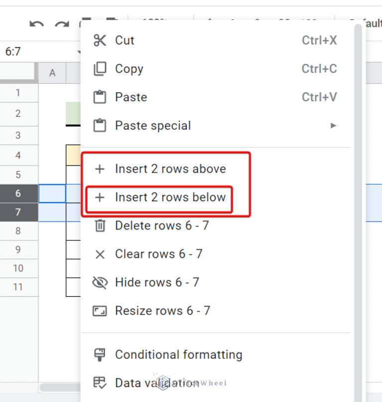 Insert Rows Between Other Rows in Google Sheets (4 Easy Ways)