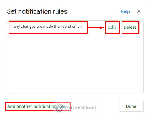 how to add another rule in notification panel