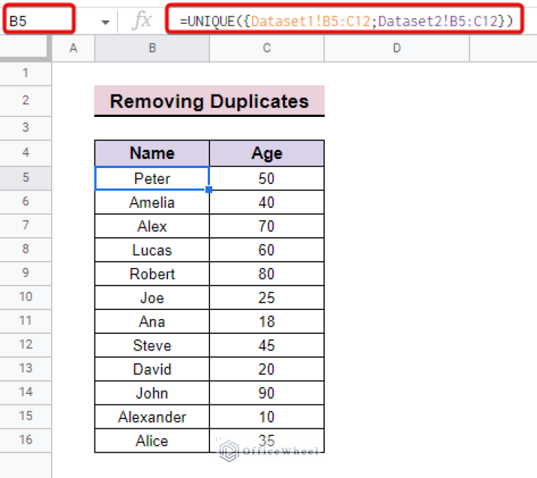 Remove Duplicates in Column on Different Sheets in Google Sheets