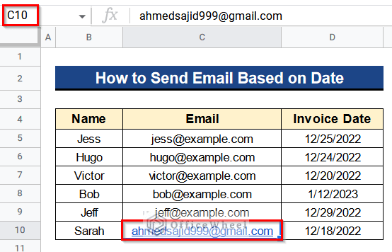 How to Send Email Based on Date in Google Sheets
