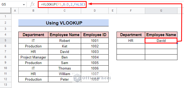 How to VLOOKUP All Matches in Google Sheets (2 Approaches)