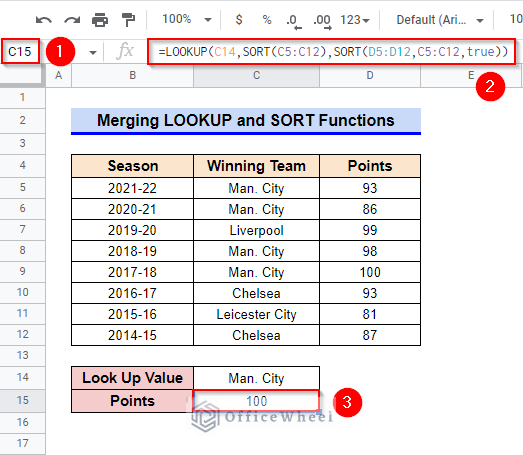 Merging LOOKUP and SORT Functions to VLOOKUP Last Match in Google Sheets
