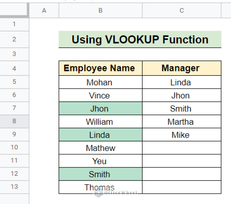 highlight-cell-if-value-exists-in-another-column-in-google-sheets