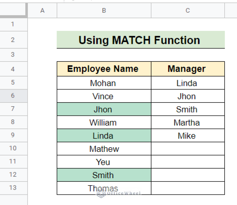 highlight-cell-if-value-exists-in-another-column-in-google-sheets