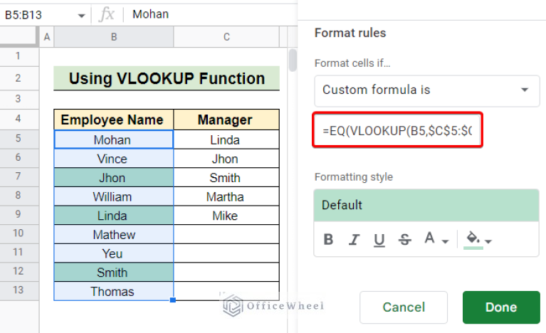 highlight-cell-if-value-exists-in-another-column-in-google-sheets