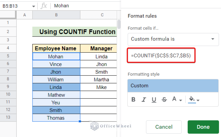 highlight-cell-if-value-exists-in-another-column-in-google-sheets