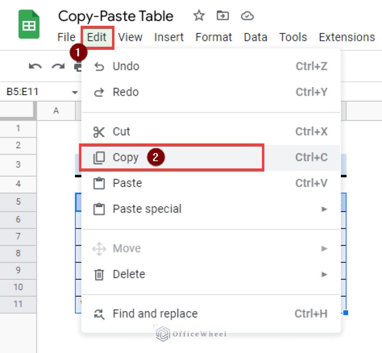 How to Copy and Paste a Table from Google Sheets (6 Examples)