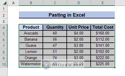 How to Copy and Paste a Table from Google Sheets (6 Examples)