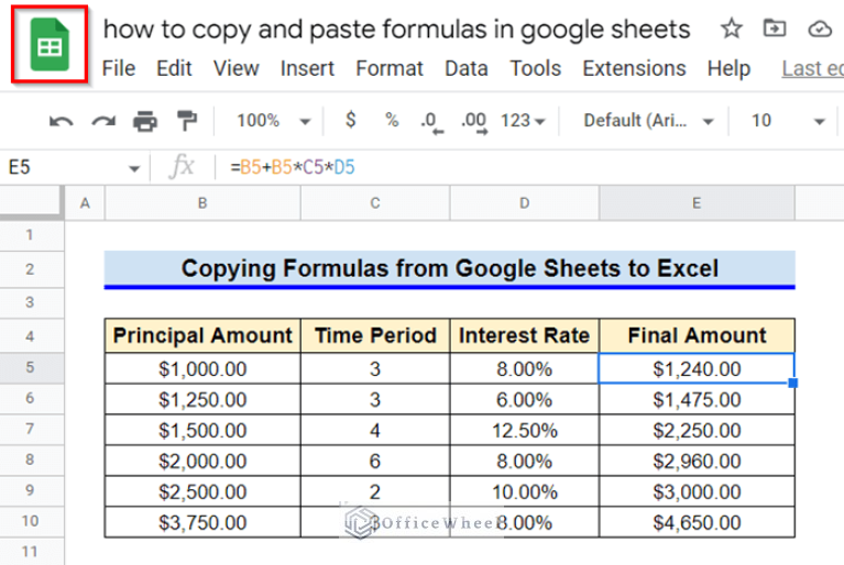 How to Copy and Paste Formulas in Google Sheets (4 Easy Ways)