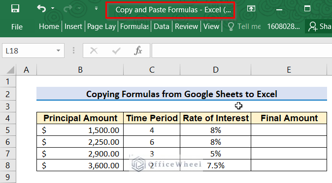 How to Copy Formulas from Google Sheets to Excel