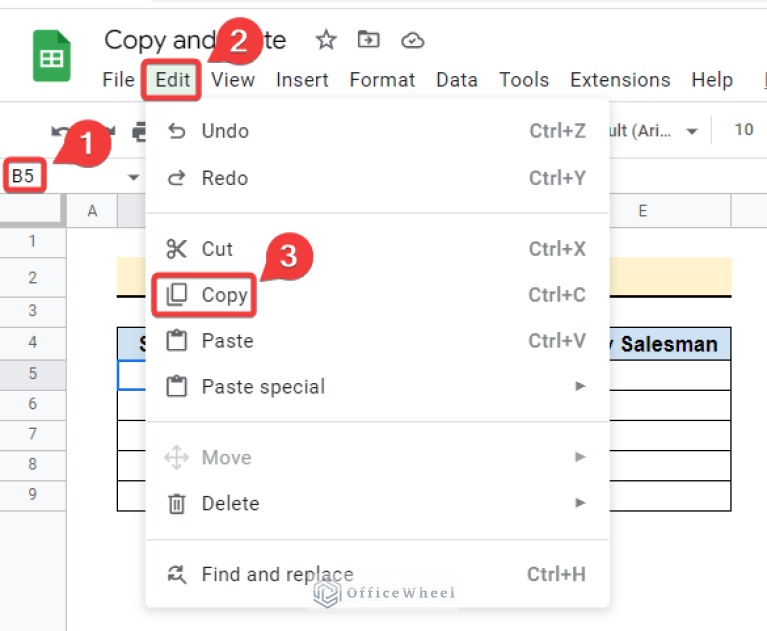 How to Copy and Paste in Google Sheets (4 Simple Ways)
