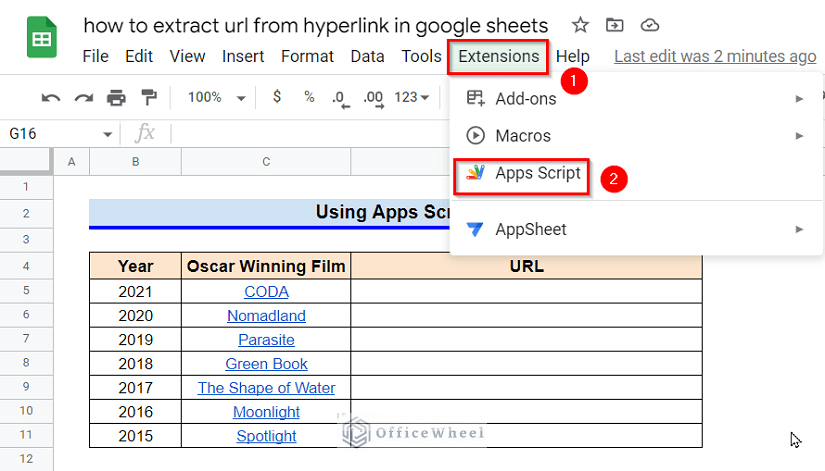 How to Extract URL from Hyperlink in Google Sheets (3 Ways)