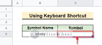 How to Insert Infinity Symbol (∞) in Google Sheets (2 Simple Ways)