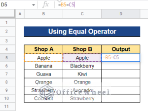 How to Match Cells Between Two Columns in Google Sheets (6 Ideal Methods)