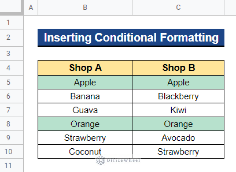 How to Match Cells Between Two Columns in Google Sheets (6 Ideal Methods)