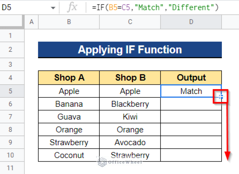 How to Match Cells Between Two Columns in Google Sheets (6 Ideal Methods)