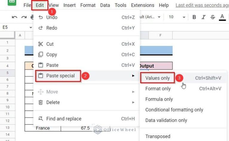 How to Paste Values Only in Google Sheets (4 Quick Ways)