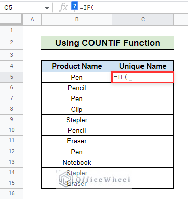 insert if function to remove duplicates