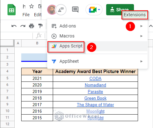How to use Apps Script to Remove Hyperlink in in Google Sheets