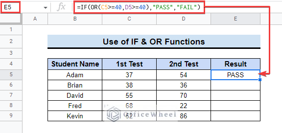 Using IF with OR Function
