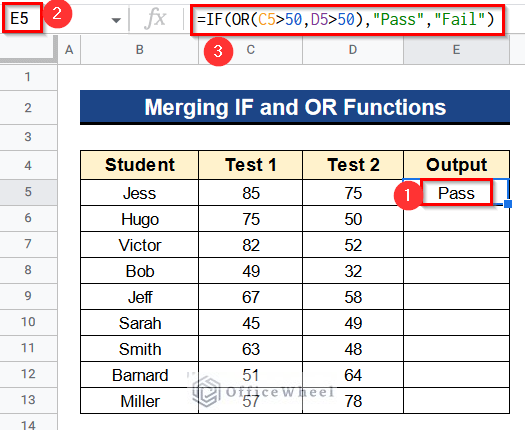 Merging IF and OR Functions to Show How to Use Multiple IF Statements in Google Sheets