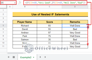 How to Use Nested IF Statements in Google Sheets (3 Examples)