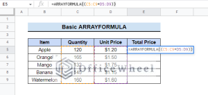 How to Use ARRAYFORMULA in Google Sheets (6 Examples)