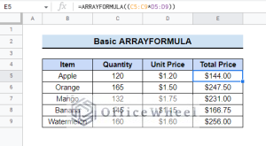 How to Use ARRAYFORMULA in Google Sheets (6 Examples)