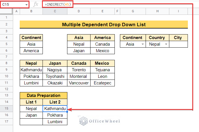 Prepare Data for 2nd Dependent Drop Down List