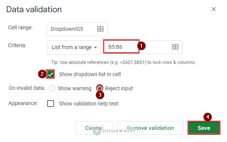 Create Multiple Dependent Drop Down List in Google Sheets