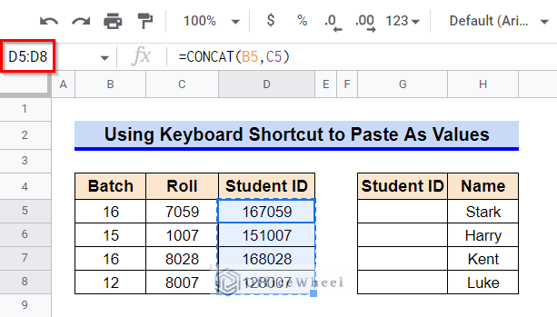 Paste Values Not Working in Google Sheets: Solution Using Keyboard Shortcut to Paste As Values Only