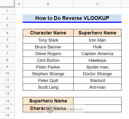  How To Do Reverse VLOOKUP In Google Sheets 4 Useful Ways 