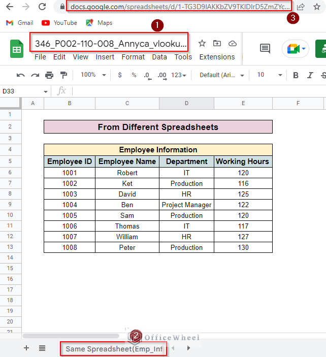 insert vlookup formula between two different spreadsheets