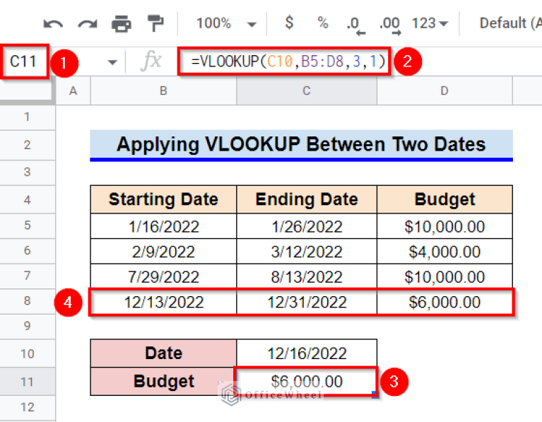 2 Helpful Examples to VLOOKUP by Date in Google Sheets