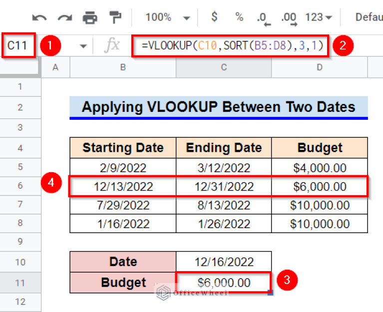 2 Helpful Examples to VLOOKUP by Date in Google Sheets