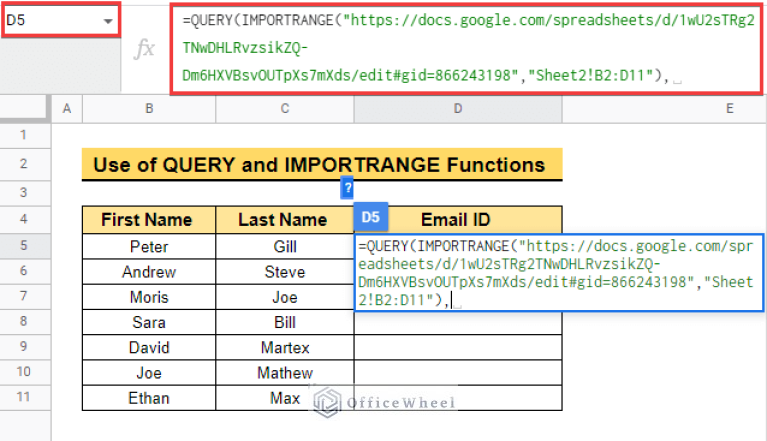 Import Range Layout VLOOKUP with IMPORTRANGE Function in Google Sheets