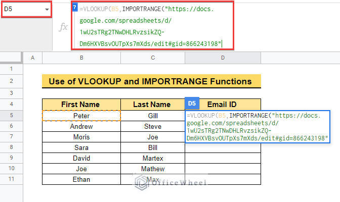 Using VLOOKUP and IMPORTRANGE Functions in Google Sheets