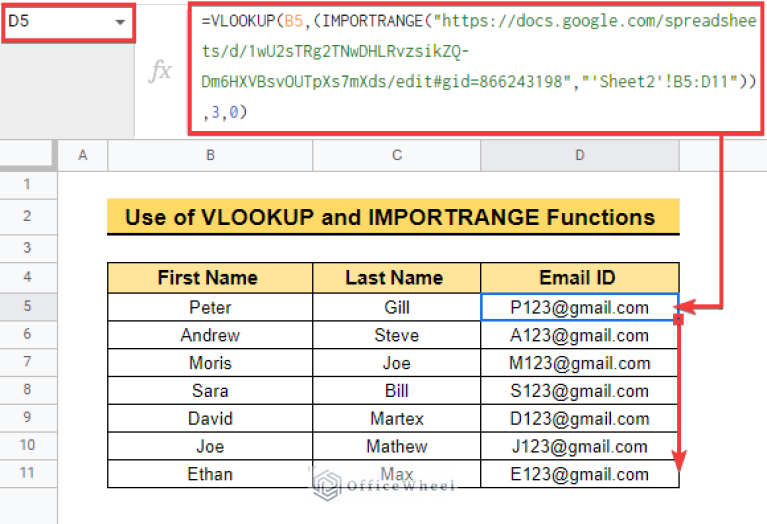 VLOOKUP with IMPORTRANGE Function in Google Sheets