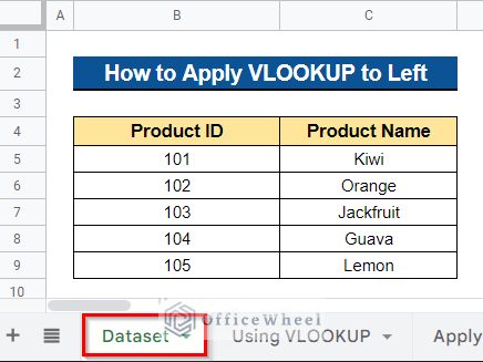 VLOOKUP To the Left from Another Sheet in Google Sheets