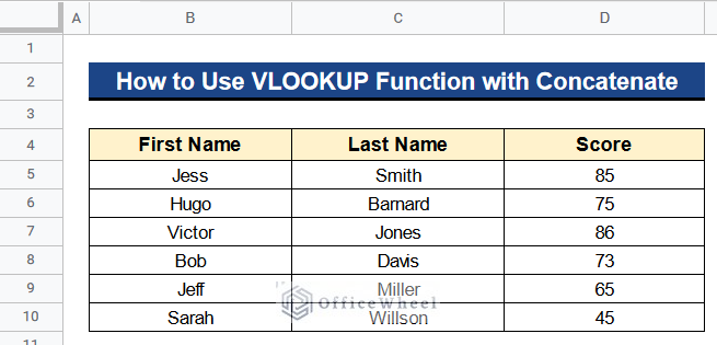 How to Concatenate with VLOOKUP in Google Sheets
