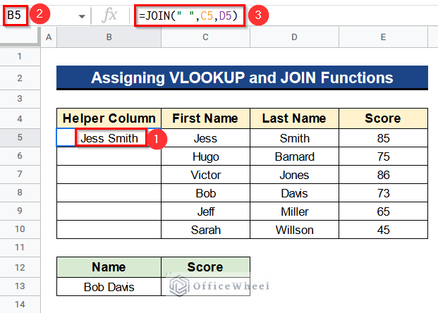 Assigning VLOOKUP and JOIN Functions with Concatenate in Google Sheets