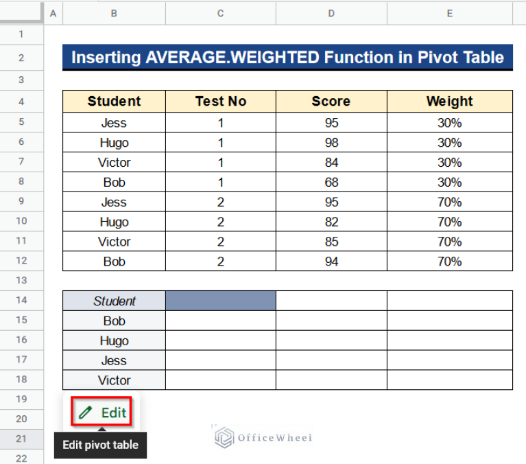 How to Use Weighted Average Formula in Google Sheets